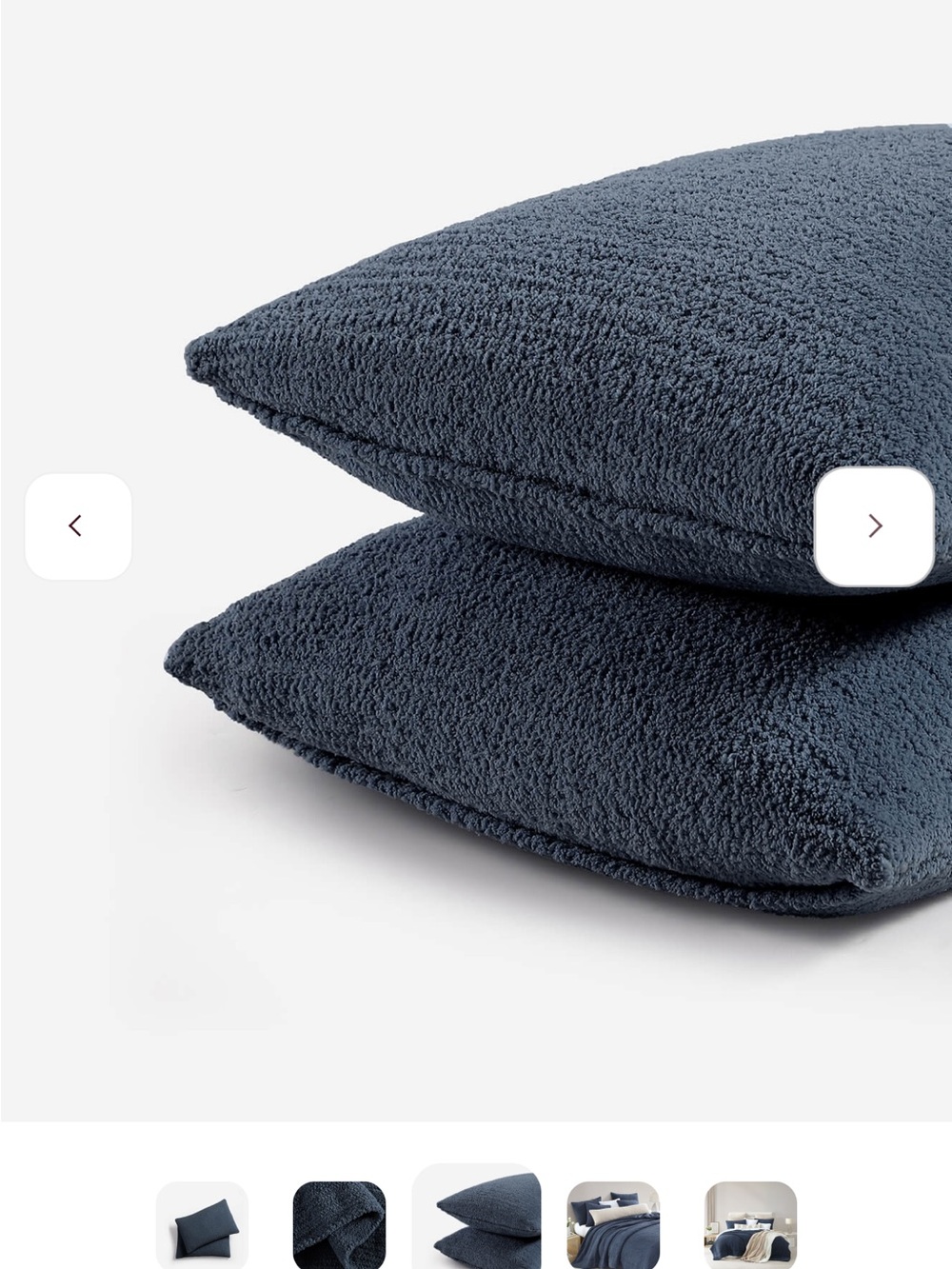 Sunday Citizen king Snug in Navy shams - Set of 2, New in Package
